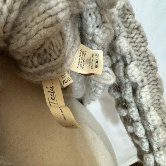 Dôen • Pomme Pom Pom Cardigan Sweater Moonstone Light Grey XS/S - Picture 8 of 10